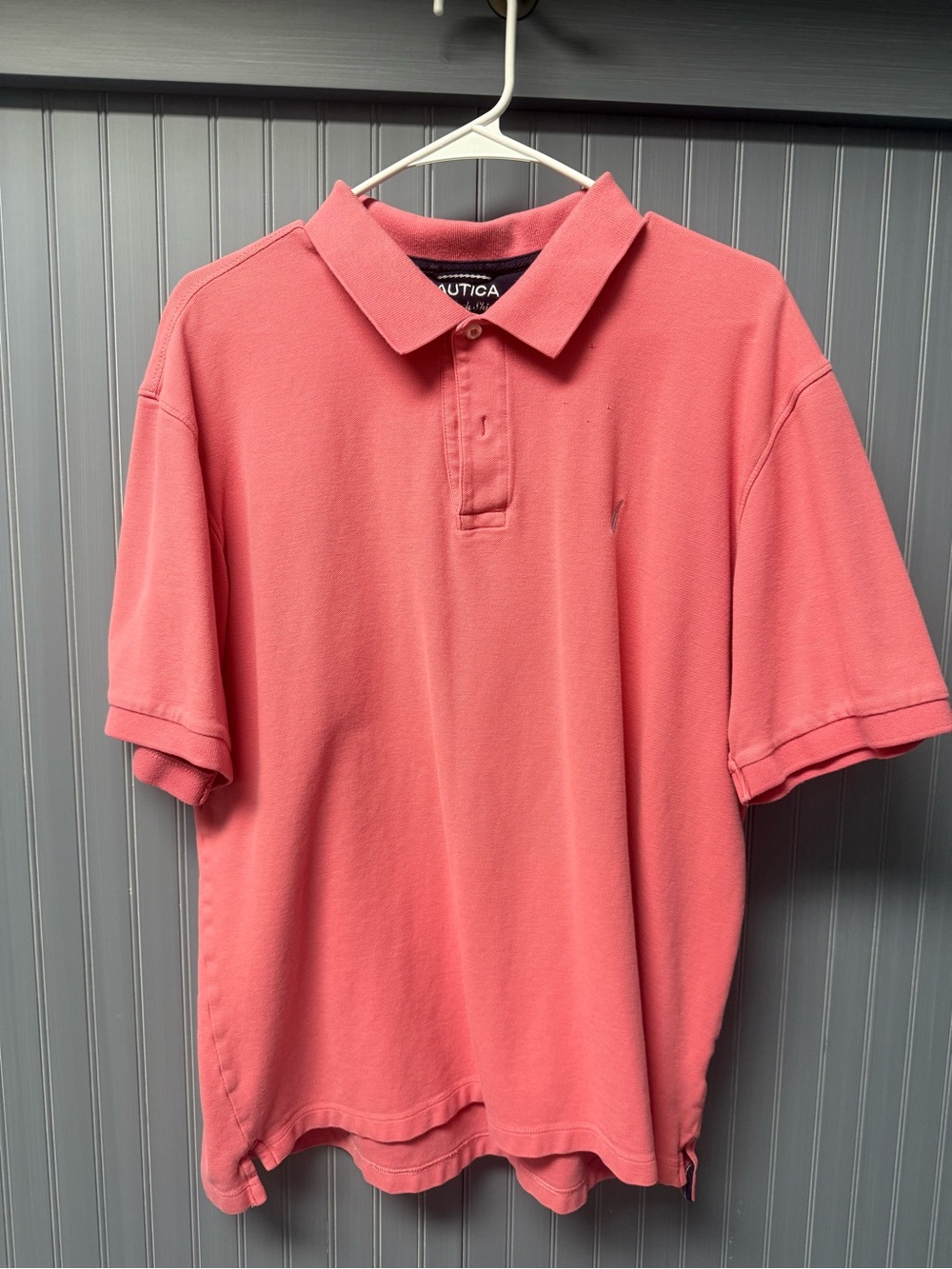 Nautica Coral Pink Short Sleeve Polo Shirt